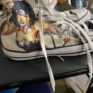 Converse Wonder Woman shoes.
